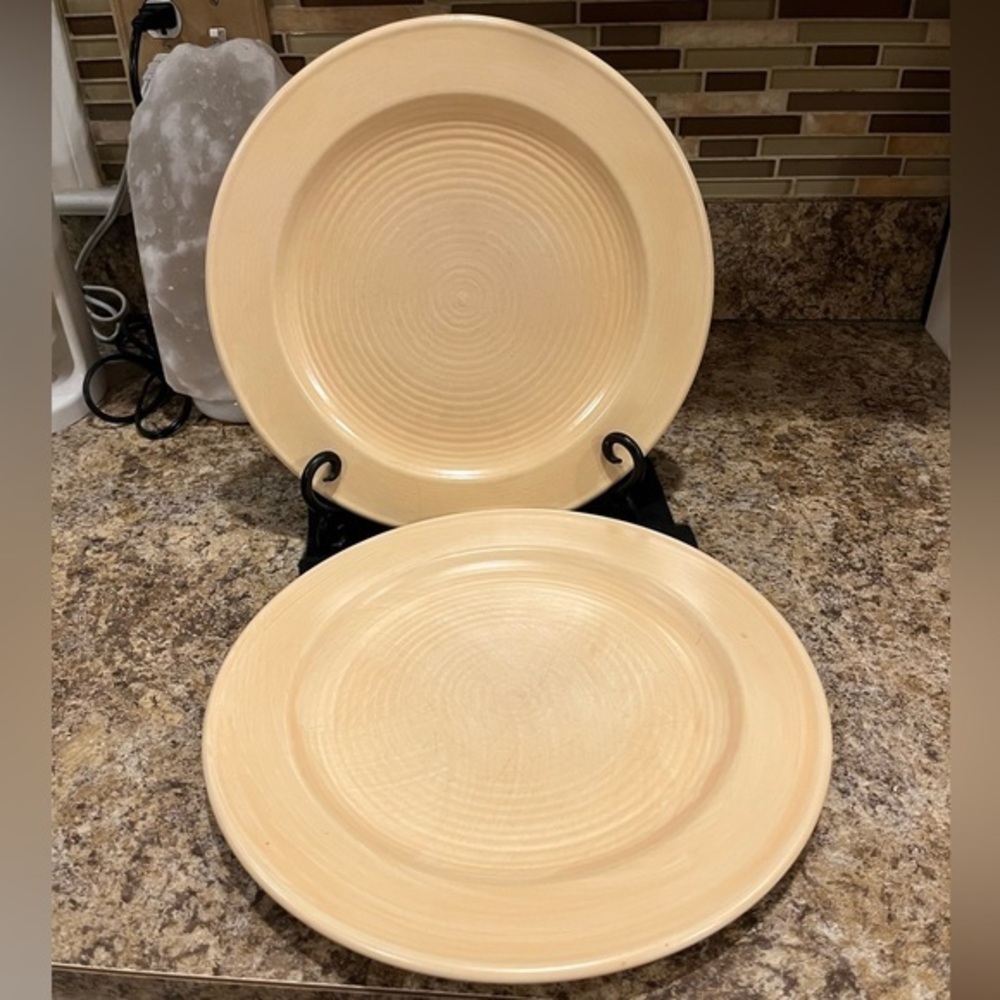 Pfaltzgraff Yellow Stonewash 11” Dinner Plate Set of 2